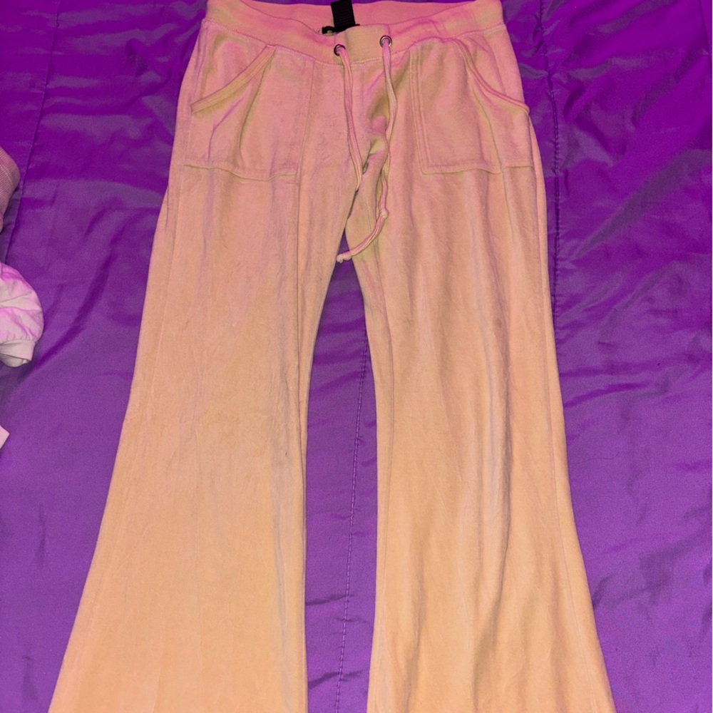 Y2K yellow low waist pants